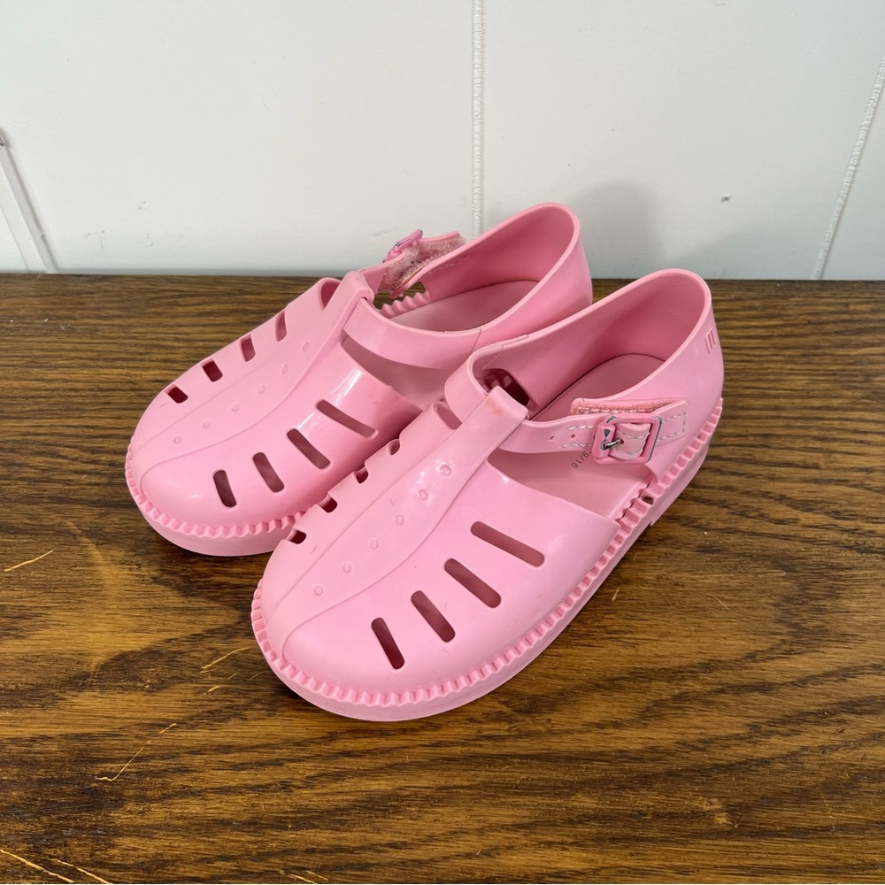 Mini Melissa Pink Jelly Sandals Size 10